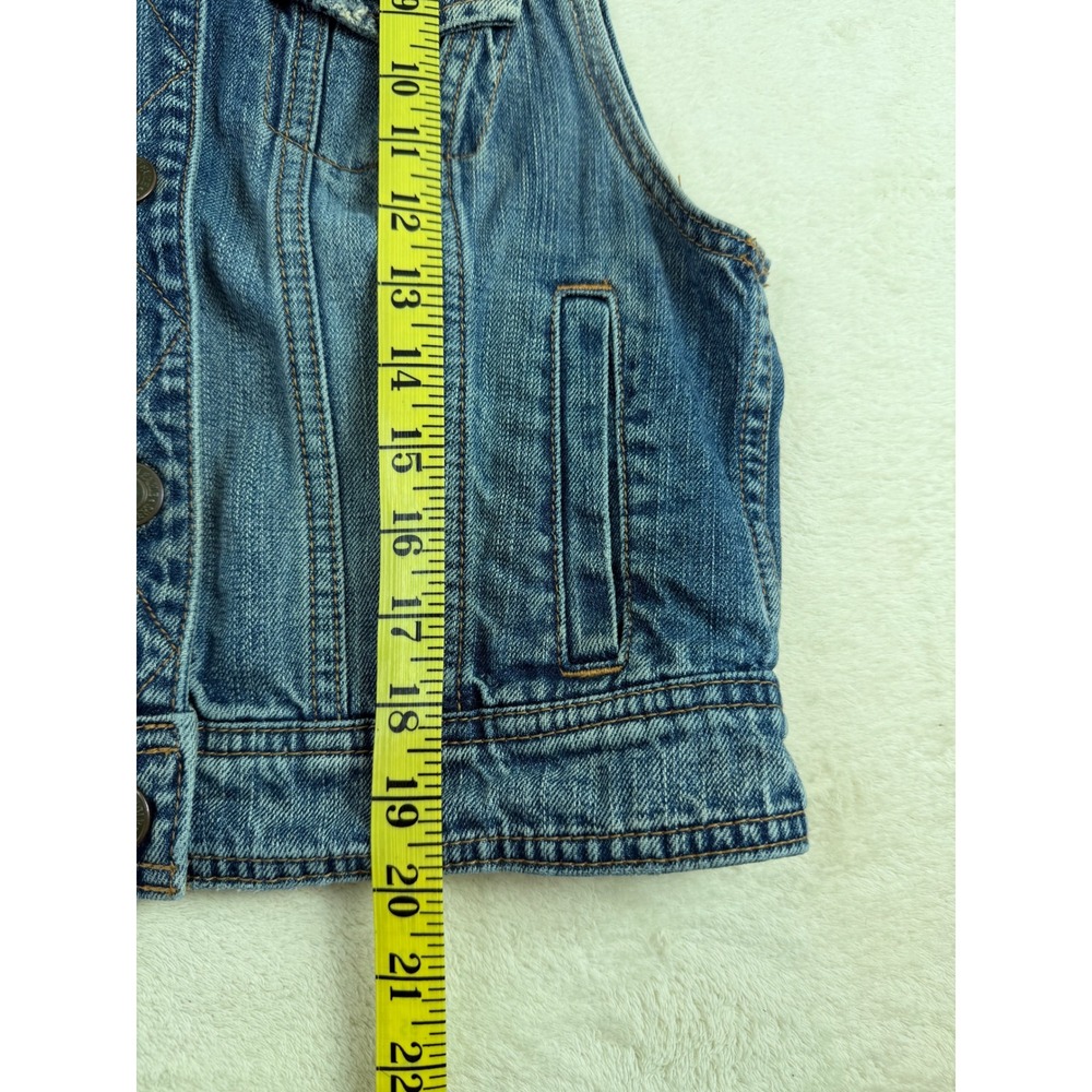 American Eagle Outfitters Denim Vest Women's Blue Jean Button Up Sleeveless - Picture 5 of 9